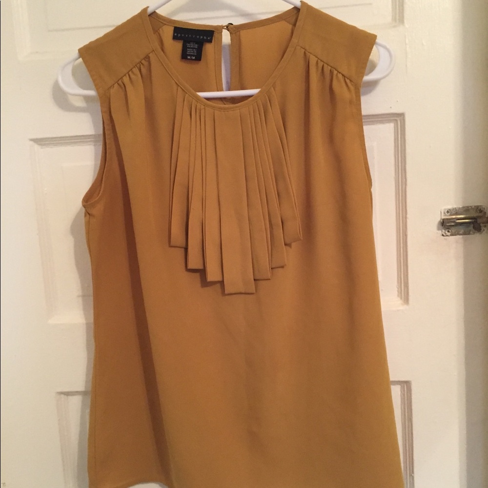 Mustard shear dress top